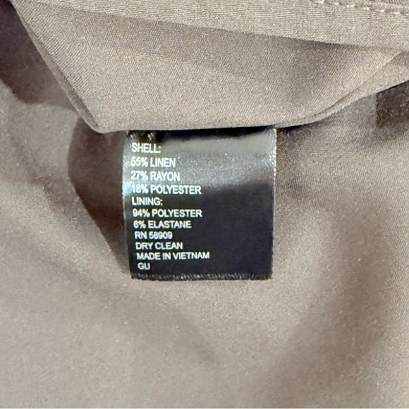 Antonio Melani M.G. Style Margery Brown Linen Blend Scoop Neck A-Line Maxi Dress - Picture 15 of 16